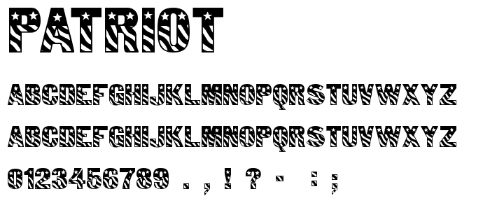 Patriot font