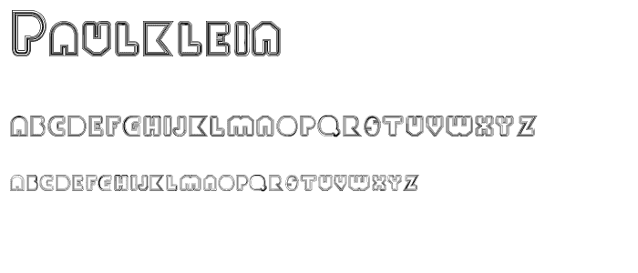 PaulKlein font