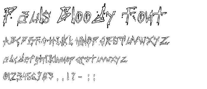 Pauls Bloody Font font