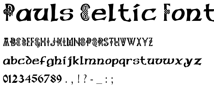 Pauls Celtic Font 1 font