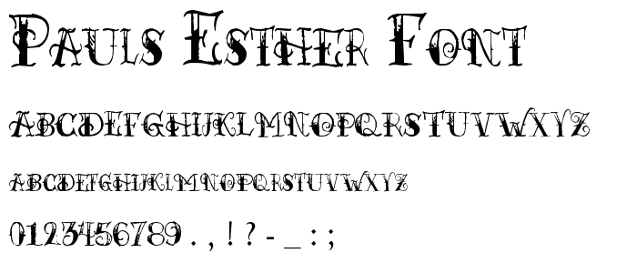 Pauls Esther Font font