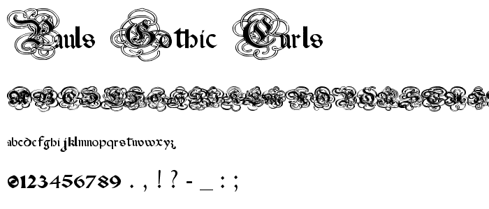 Pauls Gothic Curls font