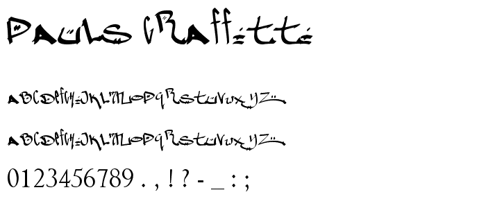 Pauls Graffitti font