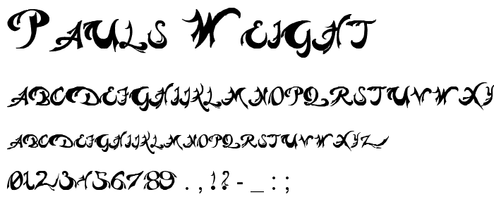 Pauls Weight font