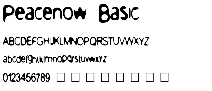 PeaceNow Basic font