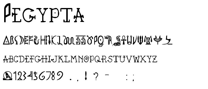 Pegypta font