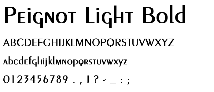 Peignot-Light Bold font