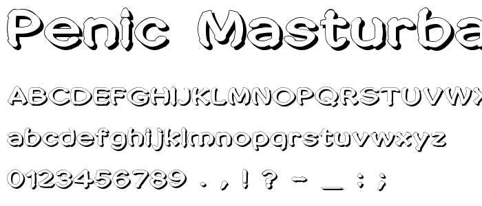 Penic Masturbata font