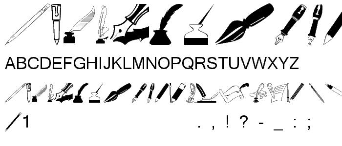 Pens_n_Pencils font