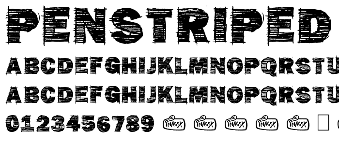 Penstriped font