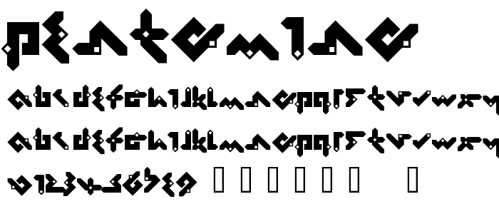 Pentomino font