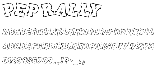 Pep Rally font