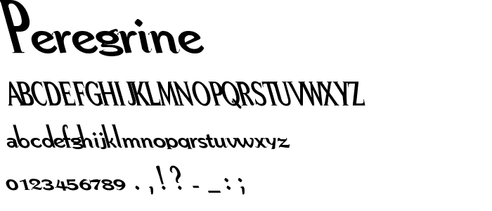 Peregrine font