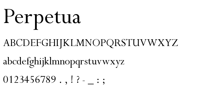 Perpetua font