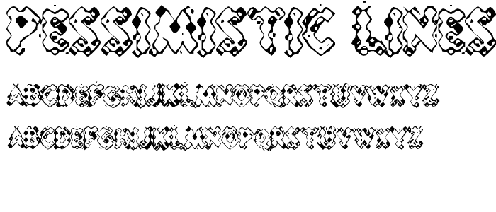 Pessimistic Lines font