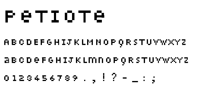 Petiote font