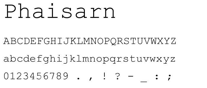 Phaisarn font