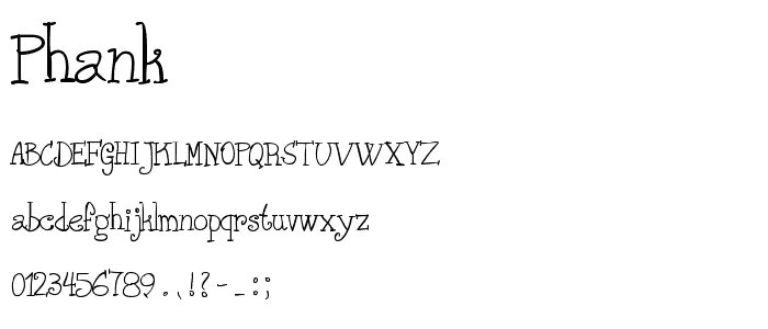 Phank font