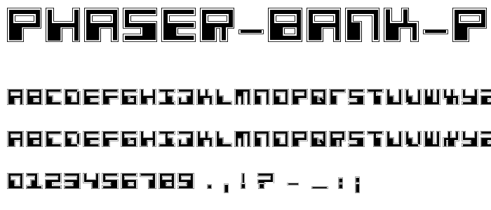 Phaser Bank Pro font