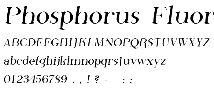 Phosphorus Fluoride font