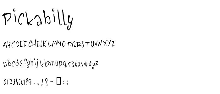 Pickabilly font