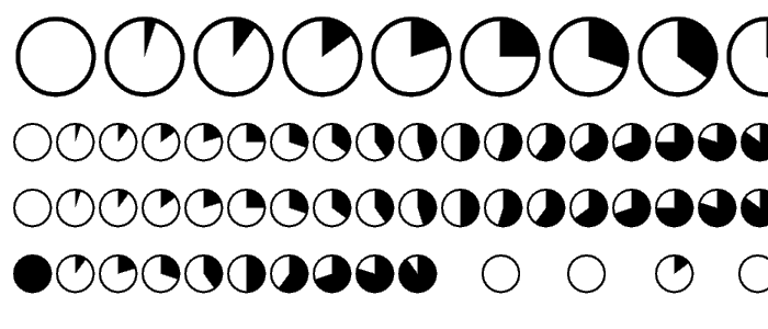 Pie charts for maps font