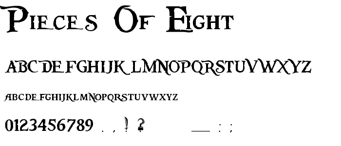 Pieces of Eight font