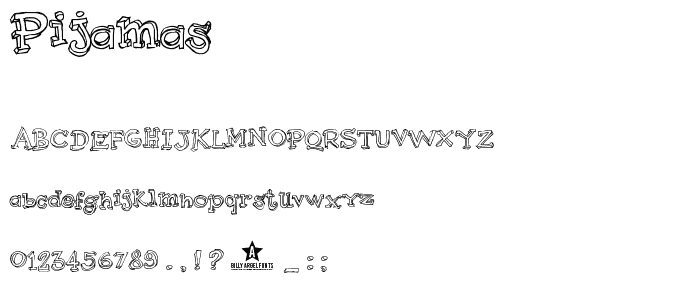 Pijamas font