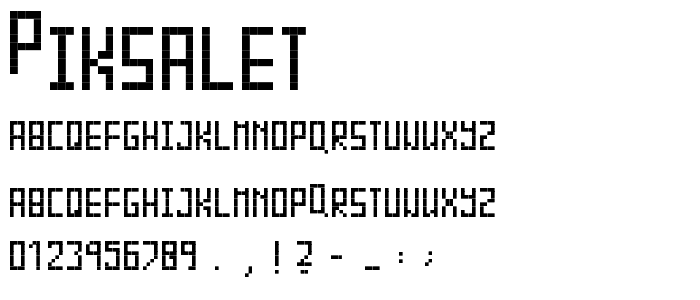 Piksalet font