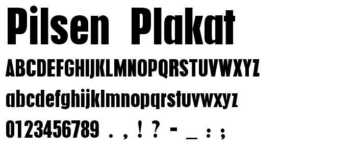 Pilsen Plakat font