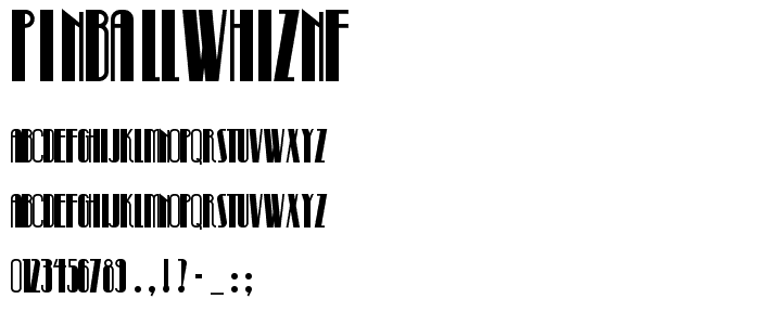 PinballWhizNF font