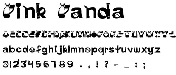 Pink Panda font