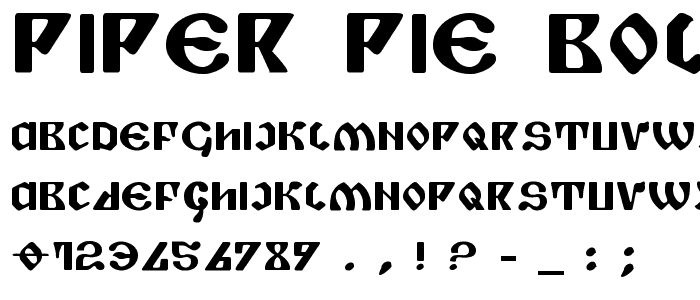 Piper Pie Bold Expanded font