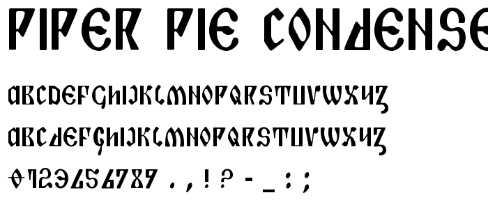 Piper Pie Condensed font