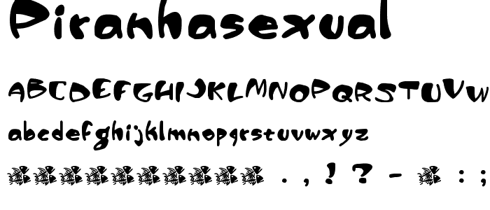 PiranhaSexual font