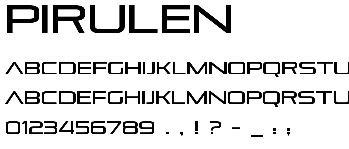 Pirulen font