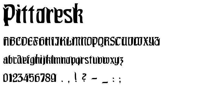 Pittoresk font