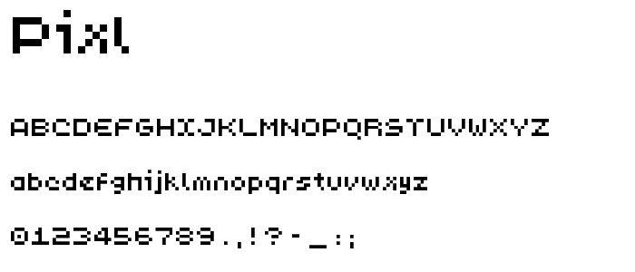 PixL font