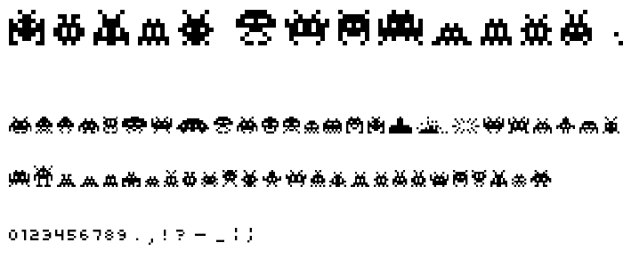 Pixel Invaders Regular font