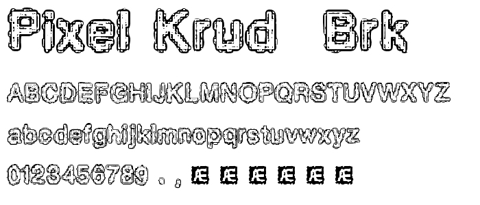 Pixel Krud (BRK) font