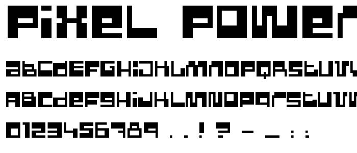 Pixel Power font