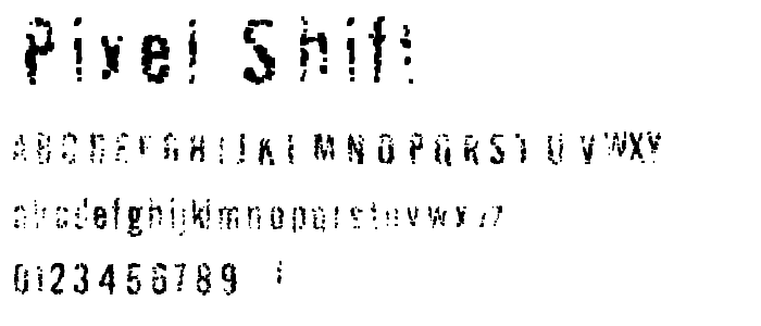 Pixel Shift font