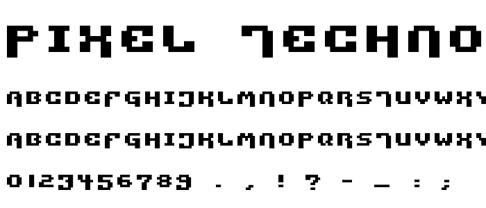 Pixel Technology + font