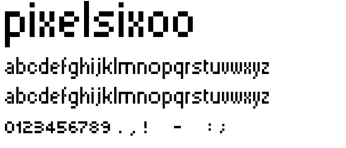 PixelSix00 font