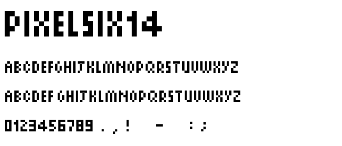 PixelSix14 font