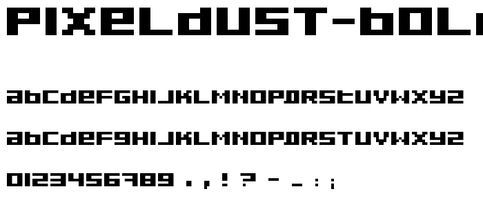 Pixeldust Bold font