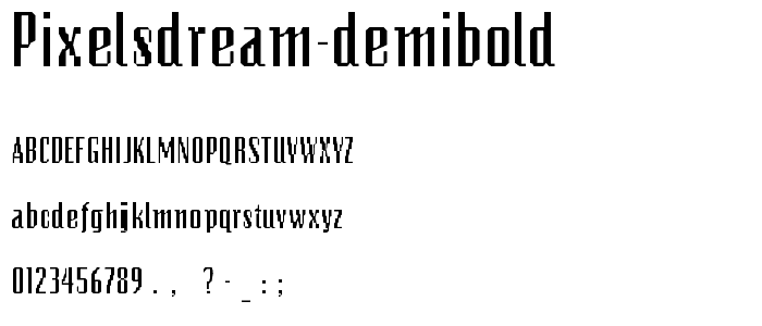 PixelsDream-DemiBold font