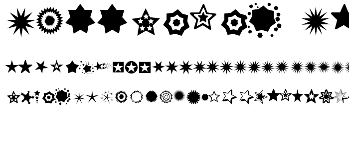 PizzaDude Stars font