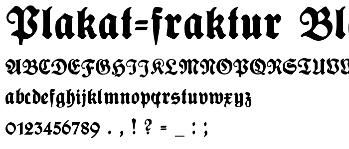 Plakat-Fraktur Black font