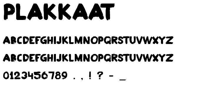 Plakkaat font